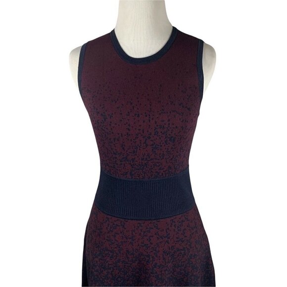 Ann Taylor Women's S Small Fit & Flare Knit Dress Ombre Slimming Sleeveless - Picture 2 of 8